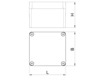 Dimensional drawing 3 OBO Mx 080705 CR3 Distribution cabinet  empty  57x75mm