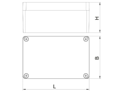 Dimensional drawing 1 OBO Mx 120805 CR3 Distribution cabinet  empty  57x80mm
