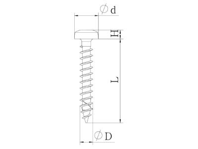 Mazeichnung 2 OBO OTSP 3 5x40 A4 Spanplattenschraube Panhead  Antr  T Dr 