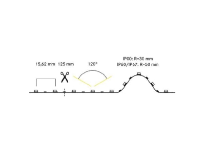 Mazeichnung Brumberg 15571027 LED Flexplatine  IP67  5 m 2700K