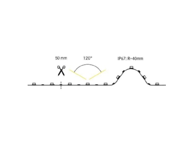 Mazeichnung Brumberg 15666027 LED Flexplatine  IP67  5 m 2700K