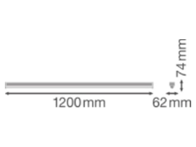 Mazeichnung LEDVANCE LN UO 1200 25W 4000K LED Anbauleuchte 4000K