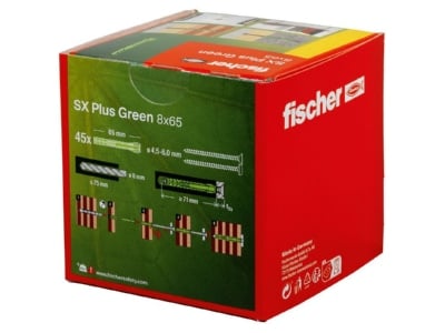 Product image detailed view 1 Fischer DE SX Plus Green 8x65 All purpose plug
