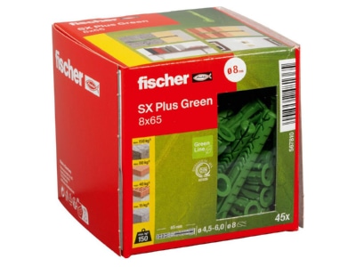 Product image detailed view 2 Fischer DE SX Plus Green 8x65 All purpose plug