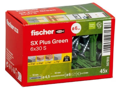 Detailed view 2 Fischer DE SXPlusGreen6x30S All purpose plug