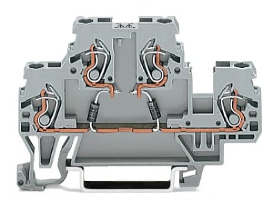 Produktbild WAGO 870 542 281 488 Doppelstock Diodenklemme grau
