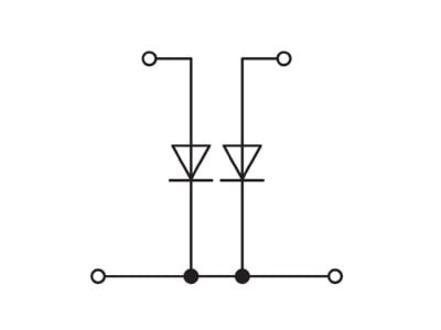 Schaltbild WAGO 870 542 281 488 Doppelstock Diodenklemme grau