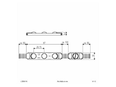 Mazeichnung EVN LCB3990110 LED Modul 10er Kette RGBW IP67