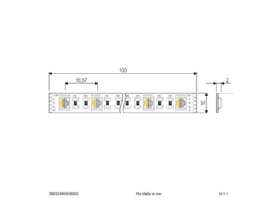 Mazeichnung EVN SB2024150509902 LED Strip 24V 5m RGBW