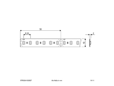 Mazeichnung EVN STR20241202827 LED Strip 24V 5m 2700K