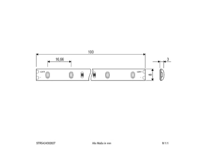 Mazeichnung EVN STR5424302827 LED Strip 24V 5m 2700K