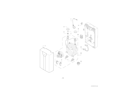 Exploded view Bosch Thermotechnik TR1000 6 T Instantaneous water heater 6kW