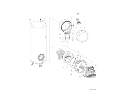Explosionszeichnung 1 Bosch Thermotechnik TR2000TF 200 T Standspeicher gr 200L