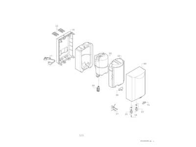 Explosionszeichnung 1 Bosch Thermotechnik TR2500 TO 5 B Kleinspeicher 5L Uebertisch