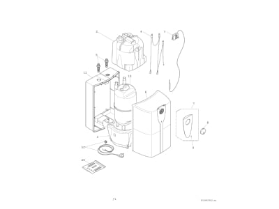 Explosionszeichnung 1 Bosch Thermotechnik TR2500TO 10 T Kleinspeicher 10L Untertisch
