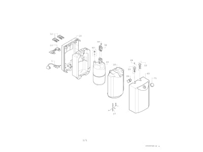 Exploded view 1 Bosch Thermotechnik TR2500TO 5 T Small storage water heater 5l
