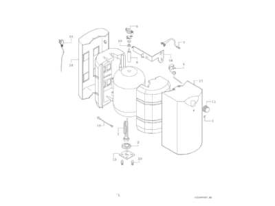 Exploded view 2 Bosch Thermotechnik TR3500T 10 T Small storage water heater 10l