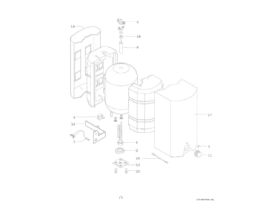 Exploded view 2 Bosch Thermotechnik TR3500T 15 B Small storage water heater 15l