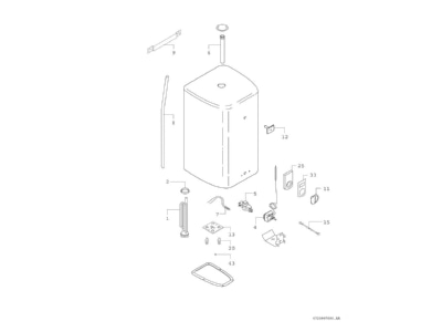 Exploded view 2 Bosch Thermotechnik TR3500T 30 B Wall storage tank 30l