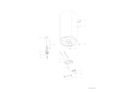 Exploded view 2 Bosch Thermotechnik TR4500T 80 EB Boiler electric