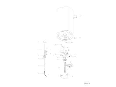 Exploded view 1 Bosch Thermotechnik TR5500T 100 EB Wall storage tank 100l
