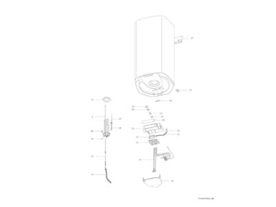 Exploded view 2 Bosch Thermotechnik TR5500T 100 EB Wall storage tank 100l