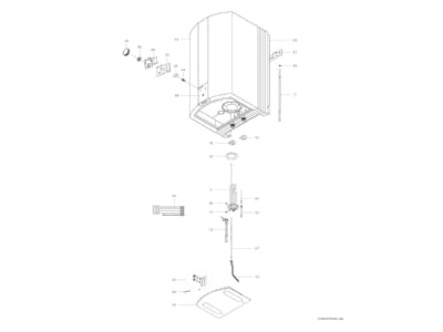 Exploded view 1 Bosch Thermotechnik TR5500T 30 EB Wall storage tank 30l
