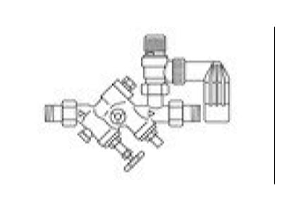 Strichzeichnung 1 Vaillant 305827 Sicherheitsgruppe 10 bar ueber 200 l