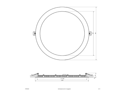 Dimensional drawing EVN LPR303502 Ceiling  wall luminaire