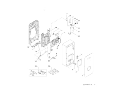 Exploded view 2 Bosch Thermotechnik TR400115 18 21EB Instantaneous water heater
