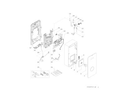 Exploded view 2 Bosch Thermotechnik TR500115 18 21EB Instantaneous water heater