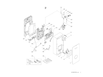 Exploded view 2 Bosch Thermotechnik TR8501i21 2427DESOAB Instantaneous water heater