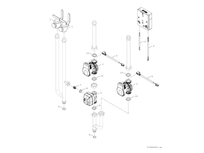 Exploded view 3 Bosch Thermotechnik AWMB 2HK Accessories spare parts for heat pump
