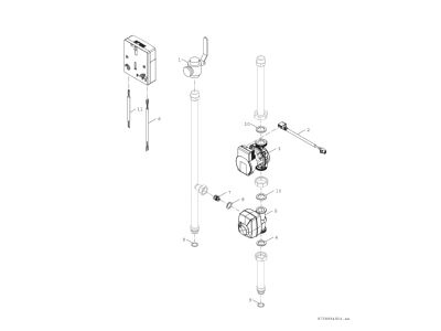 Exploded view 2 Bosch Thermotechnik AWMB Mi Accessories spare parts for heat pump
