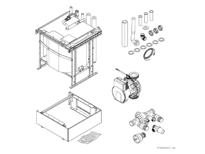 Exploded view 4 Bosch Thermotechnik DHW Kit Connection tube mounting kit