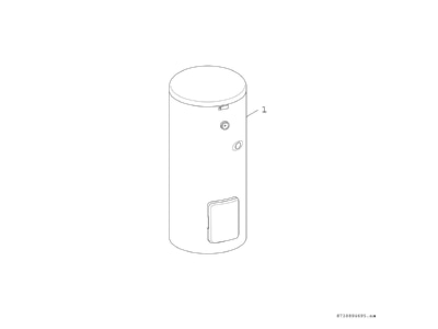 Exploded view 1 Bosch Thermotechnik WPS390 1EP1C Storage tank central heating cooling
