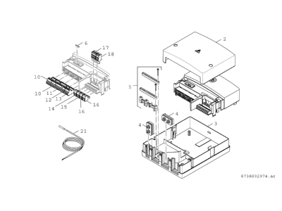 Exploded view 2 Bosch Thermotechnik MP100 Fixed application controller