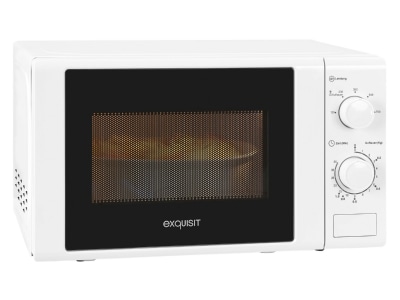 Product image slanted 2 EXQUISIT MW 900 030 ws Microwave oven 20l 700W white
