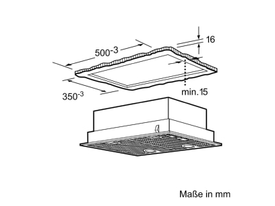 Dimensional drawing 4 Siemens MDA LB55565 Modifiable cooker hood