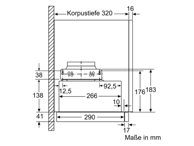 Dimensional drawing 4 Siemens MDA LI94LB530 Flat screen hood 
