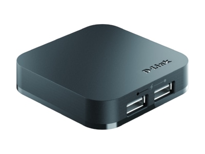 Product image view on the right DLink DUB H4 E USB Hub 4 A ports
