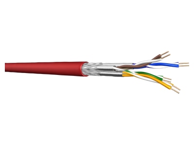 Produktbild Draka Comteq Cable UC900 SS27 4P PUR Patchkabel  Kat 7  Tr 1000 S FTP AWG27 PUR rot
