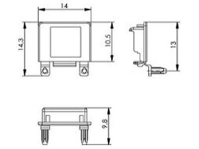 Mazeichnung 1 Telegaertner B00001A0016W Staubschutzkappe sw f  AMJ STX Modul