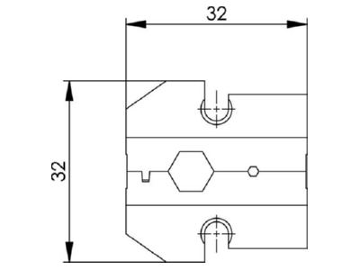 Dimensional drawing Telegaertner N01003A0004 Roll compression insert tool insert