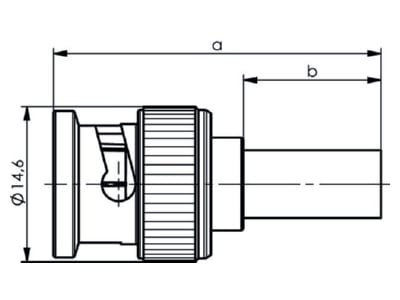 Mazeichnung Telegaertner J01002A0000 BNC Kabelstecker Crimp G27 9248Beld  