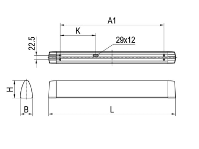 Dimensional drawing Ridi Leuchten SPN0960NDWS840O0250  Ceiling  wall luminaire