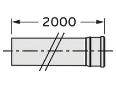 Mazeichnung Vaillant 0020042770 Verlaengerung 2 0m f starre Abgasleit 