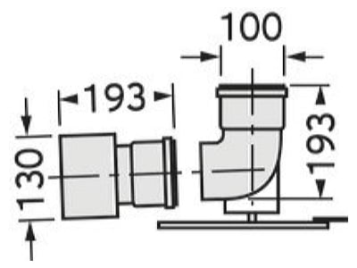 Mazeichnung Vaillant 0020075739 Stuetzbogen DN100PP