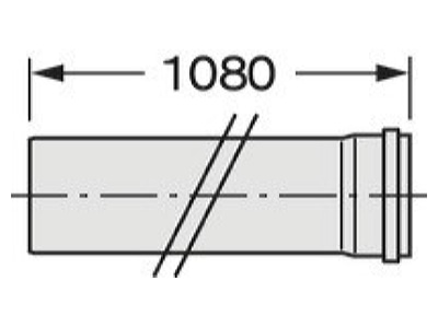 Masszeichnung Vaillant 0020095546 Verlaengerung DN160 1 0m