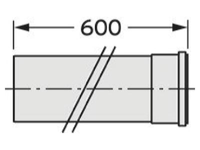 Mazeichnung Vaillant 0020095549 Verlaengerung DN200 500mm